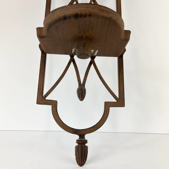 Southern Living At Home Wrought Iron Folding Wall Sconce Candle Holder - Picture 4 of 8